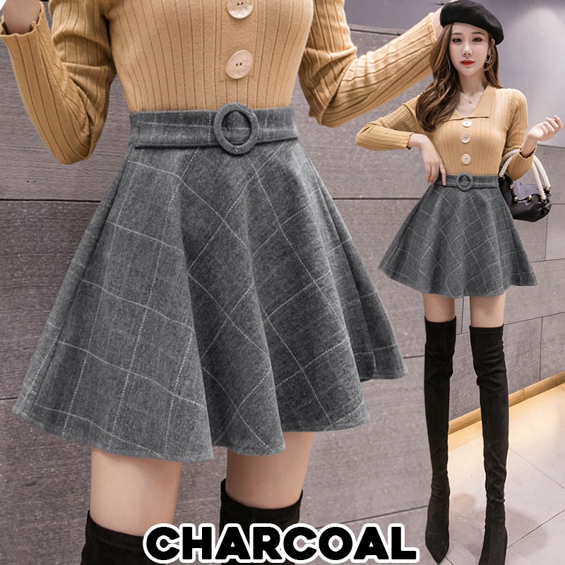 KARAKOREA 308 Flare Mini Heejin Skirt/Korean Women Skirt/Rok Pendek/Mini Skirt