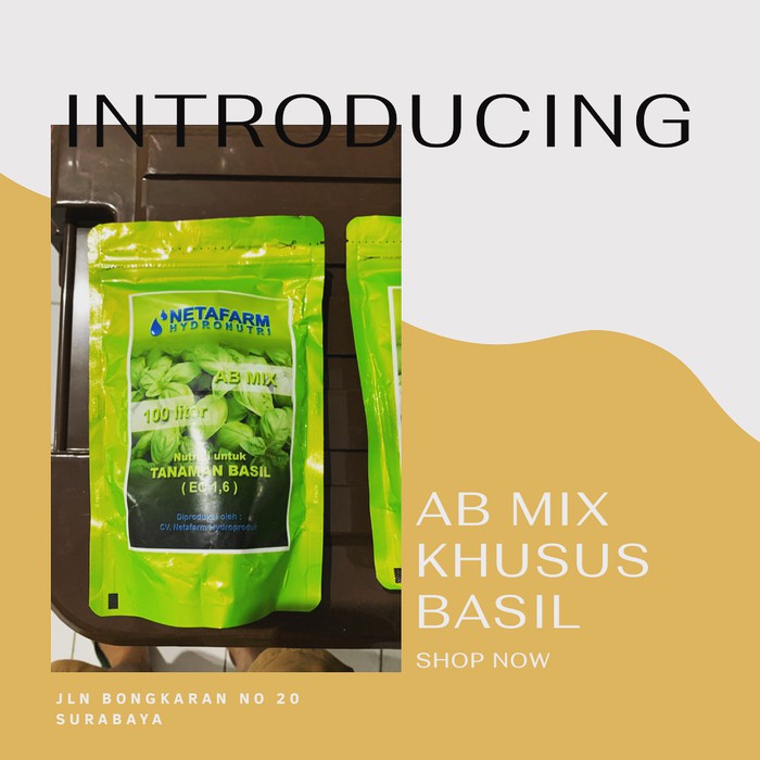 Nutrisi ab mix 1 L netafarm khusus basil