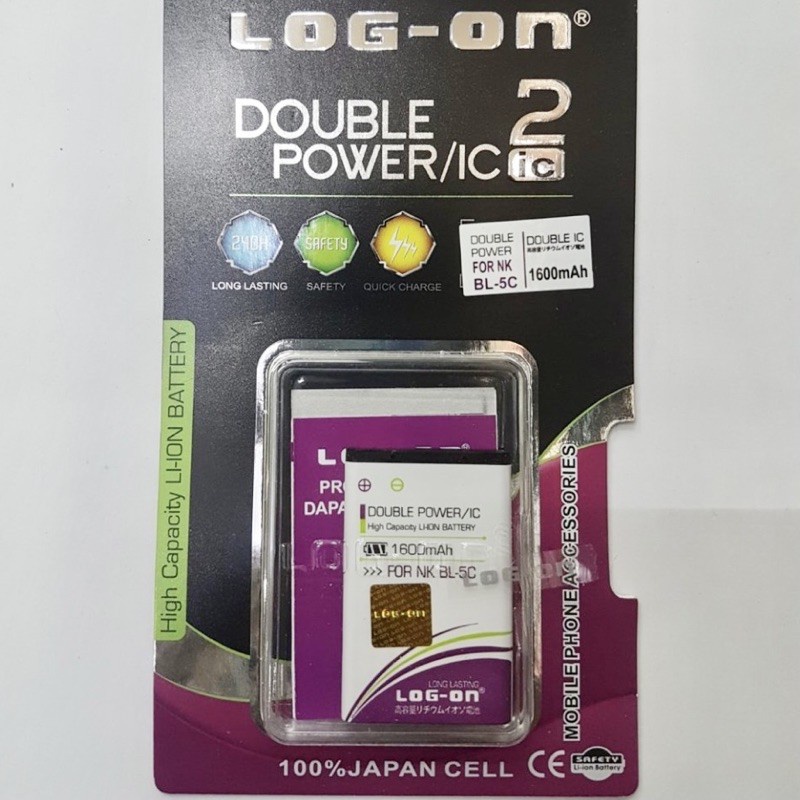 battery Baterai Double Power Kotoni Nokia BL5C baterai log-on Nokia 5C BL5C BL-5C 3650 1100 6630 6822 7610 N70 N71 N72 double power logon log on