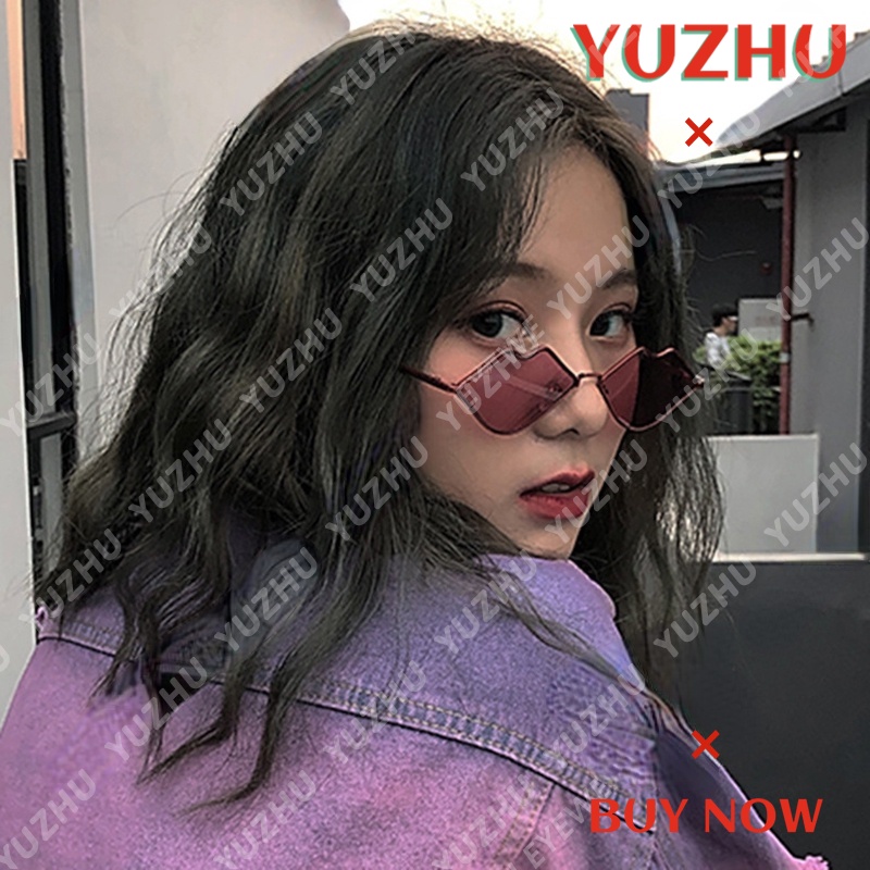 （YUZHU）COD Bayar di Tempat Korean Ulzzang Retro Small Kacamata Hitam Wanita/Pria Anti UV400 Sunglasses