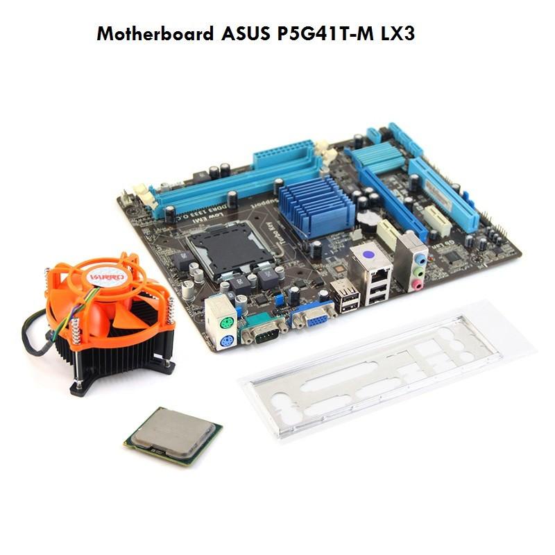 PAKET LENGKAP MOTHERBOARD G41 WITH PROCESSOR INTEL CORE 2 DUO E8400 BONUS FAN - TEKNO KITA