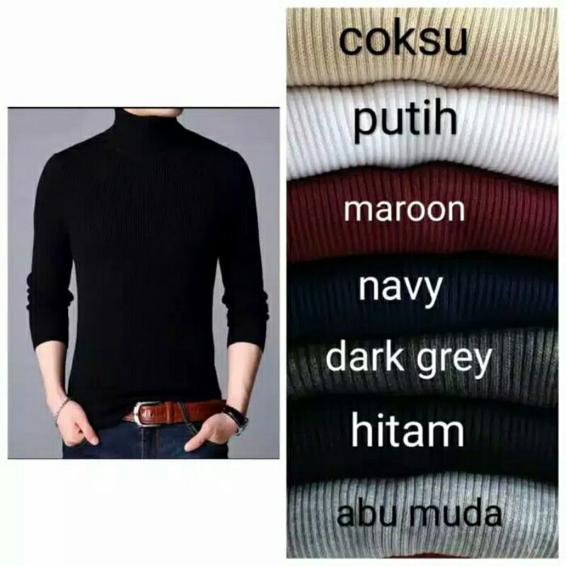 Atasan Rajut Turtleneck For Mens/SWEATER PRIA TURTLENECK MENs