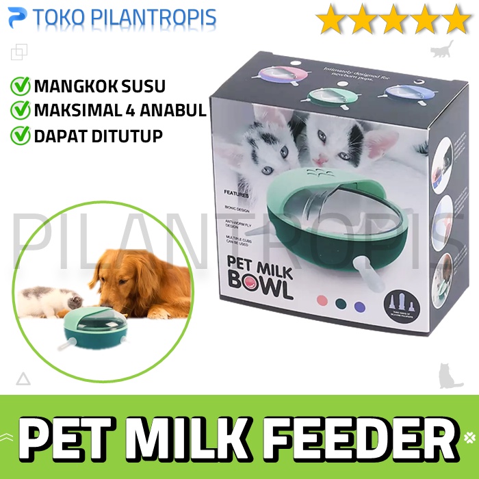 MANGKOK 4 DOT SUSU ANAK KUCING KITTEN ANJING PUPPY BAHAN SILICON TEMPAT MAKAN MINUM SUSU KUCING ANJING CAT DOG PET BOWL FEEDER