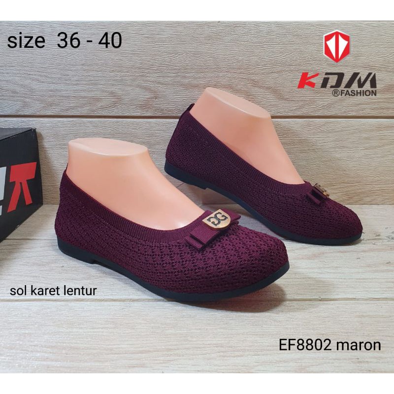 Sepatu Flatshoes Wanita Import Rajut Vdm