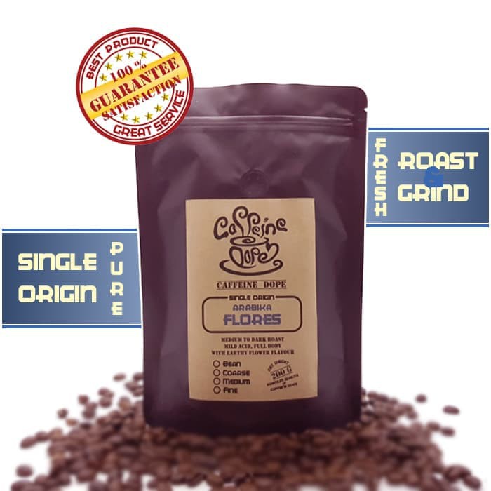 

Kopi Arabika Flores 200 Gr Single Origin Bean/Biji & Ground/Bubuk