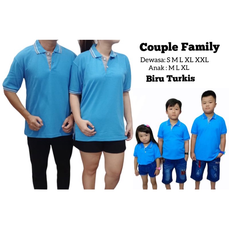 polo polos seragam keluarga Couple family - baju set keluarga - poloshirt couple