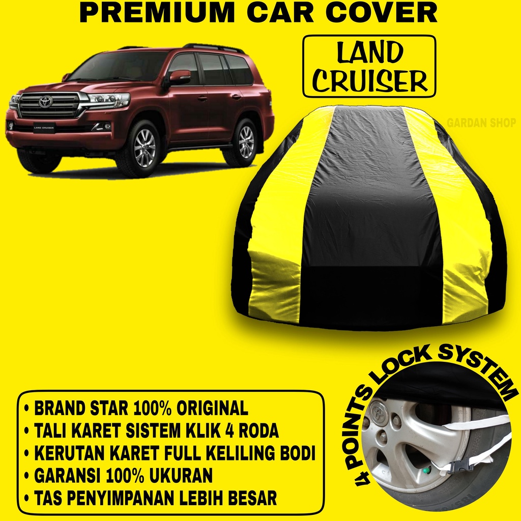 Body Cover LAND CRUISER Sarung Strip KUNING Penutup Pelindung Bodi Mobil Land Cruiser PREMIUM