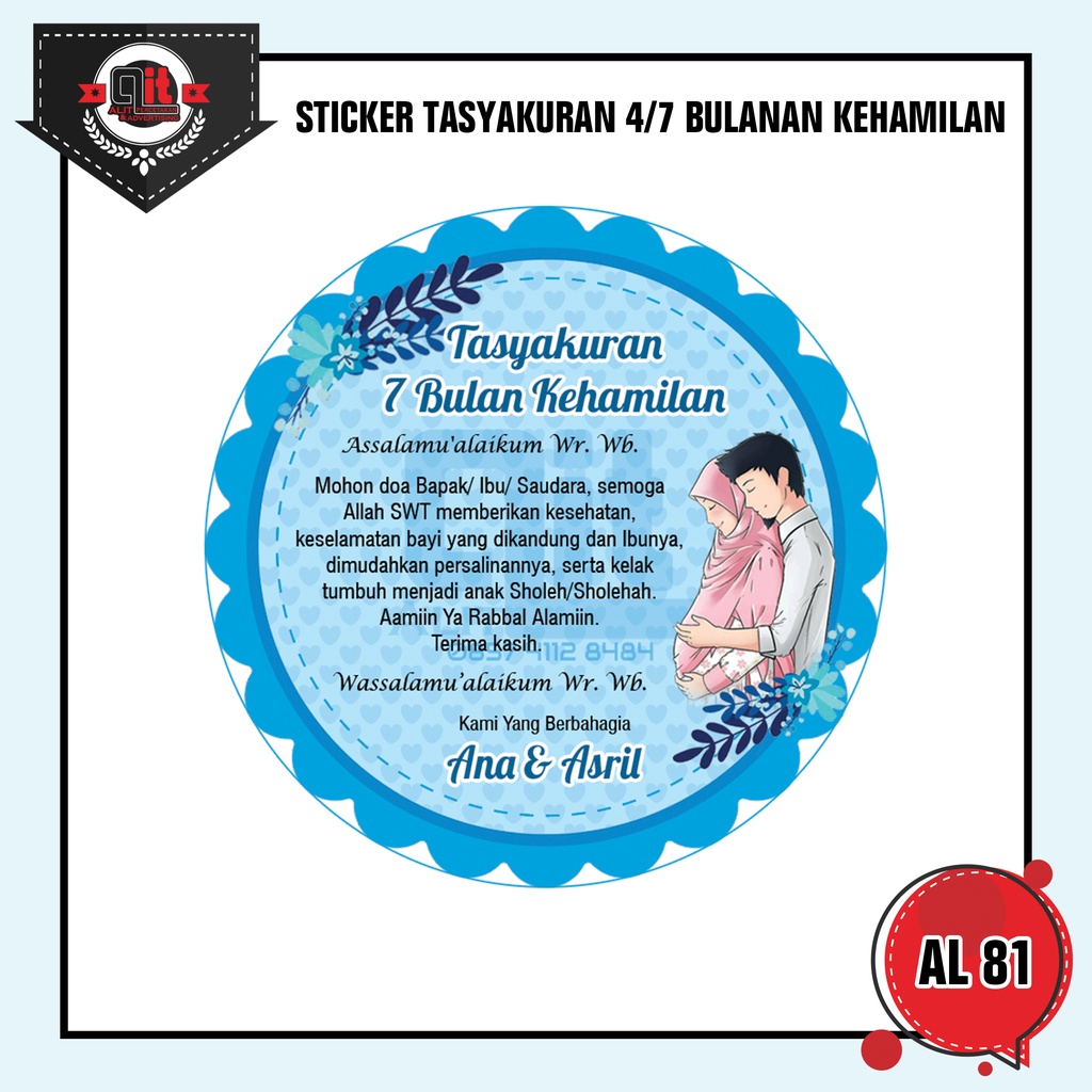 

STICKER MITONI/ 7 BULANAN/ 4 BULANAN