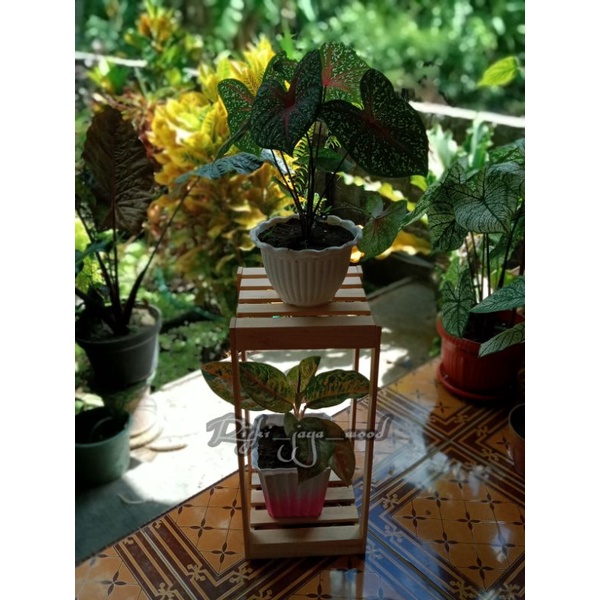 STANDING POT / RAK BUNGA SUSUN / RAK BUNGA KAYU / RAK BUNGA WOODEN / JUMBO