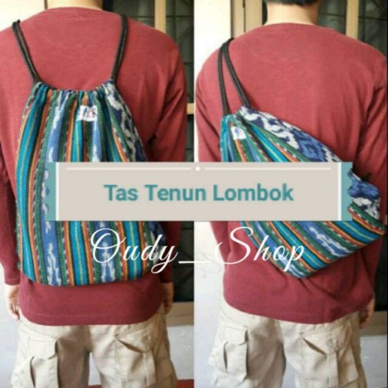 Tas Serut Tenun Lombok Tas Backpack Kuliah