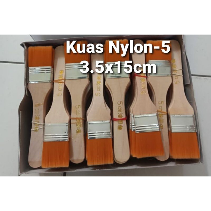 kuas kue bulu nylon gagang kayu super lembut kuas oles roti nastar cake BBQ mentega import nilon