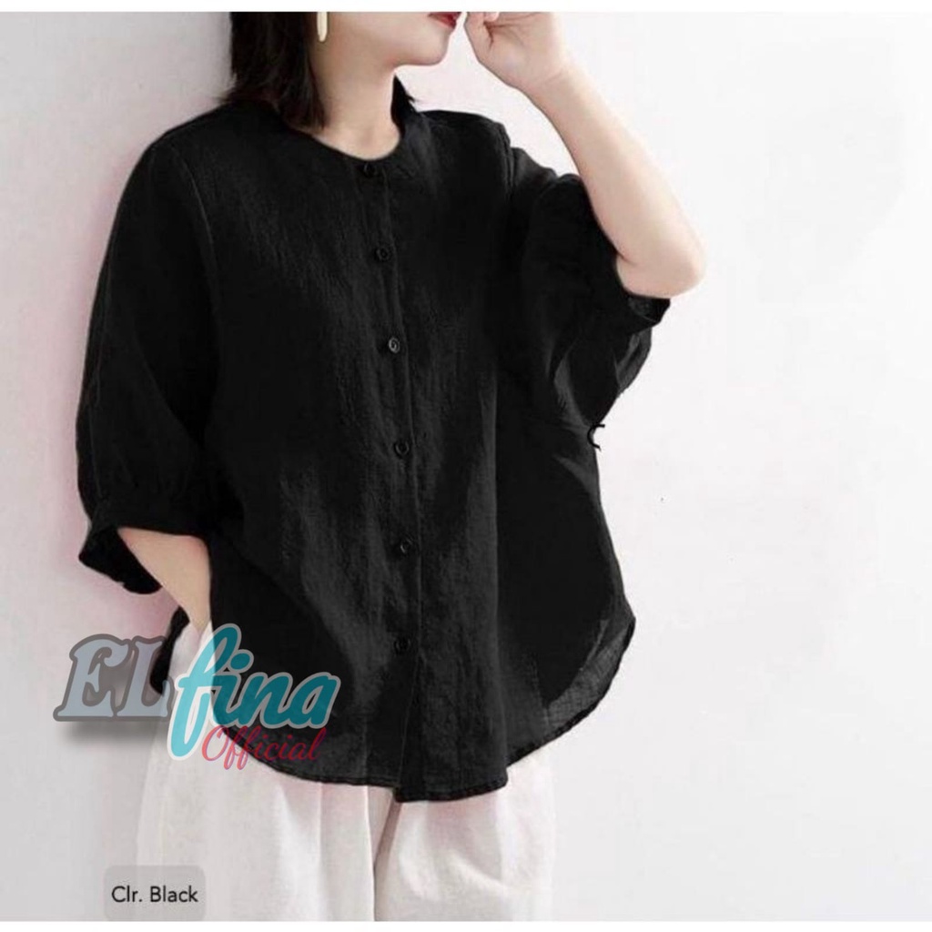 Baju blouse wanita bahan Katun linen premium