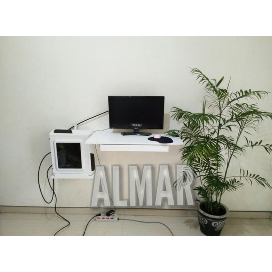 Meja Dinding PC Komputer CPU Laptop Minimalis Elegan Rak 