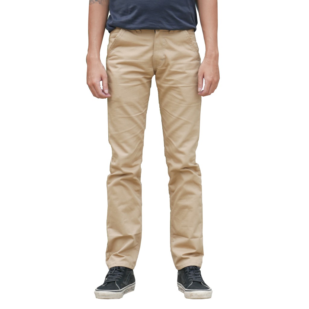 Celana Chino 12 Oz Cotton Twill Unstretch by Artefak Denim - Khaki