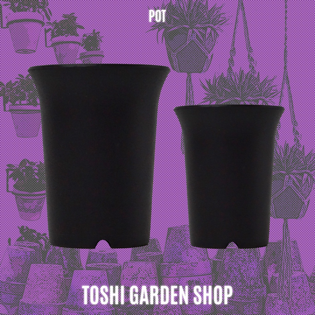 POT HITAM 5 CM BULAT SANSE NKT (POT)