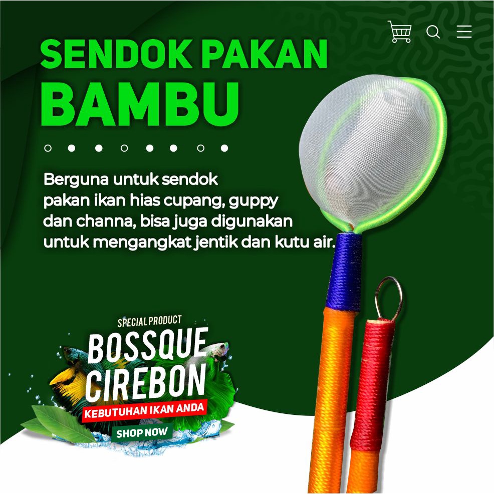 Serokan  Sendok Pakan Elegant Ikan Cupang Seser Saringan Sauk Ikan Hias Jentik Kutu Air