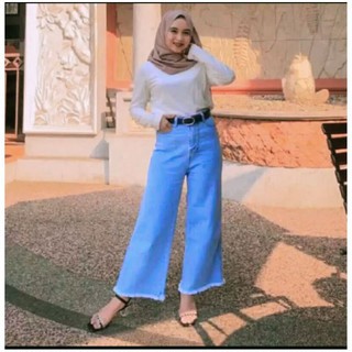 Celana Panjang Levis Jeans highwaist Kulot Wanita Pants-3