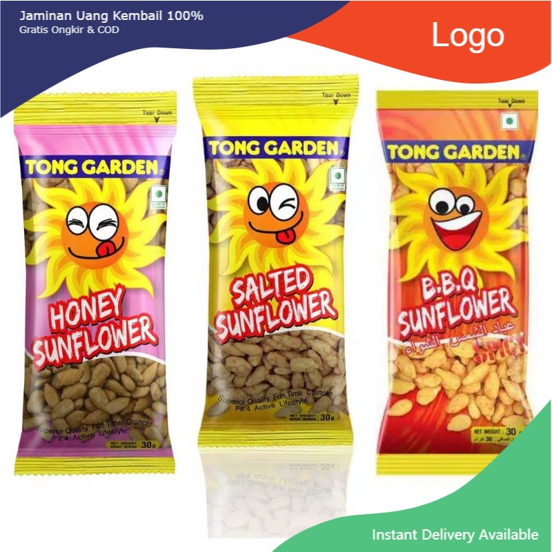 

Tong Garden Salted / Honey / BBQ Sunflower Seeds - Kwaci / Kuaci Tanpa Kulit rasa Asin / Madu / Bbq