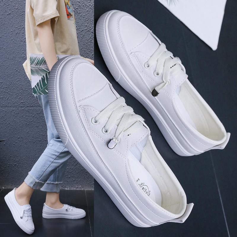 COD POS 3103 Sepatu Sneakers casual shoes sepatu wanita kanvas Putih Beige