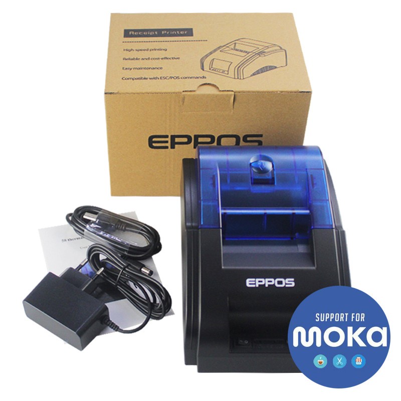 Printer Bluetooth Thermal 58mm Eppos RPP02N USB RJ11 Cetak Struk PPOB Kasir Thermal 58mm Moka Pawoon Qasir C58BT