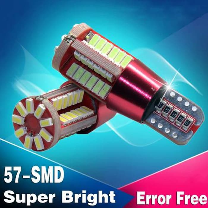Lampu led t10 senja sein motor mobil canbus 57 smd super bright
