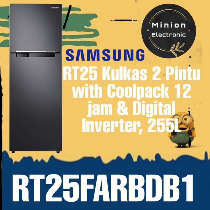 ] Samsung RT25FARBDB1 Kulkas 2 Pintu, Digital Inverter 255L
