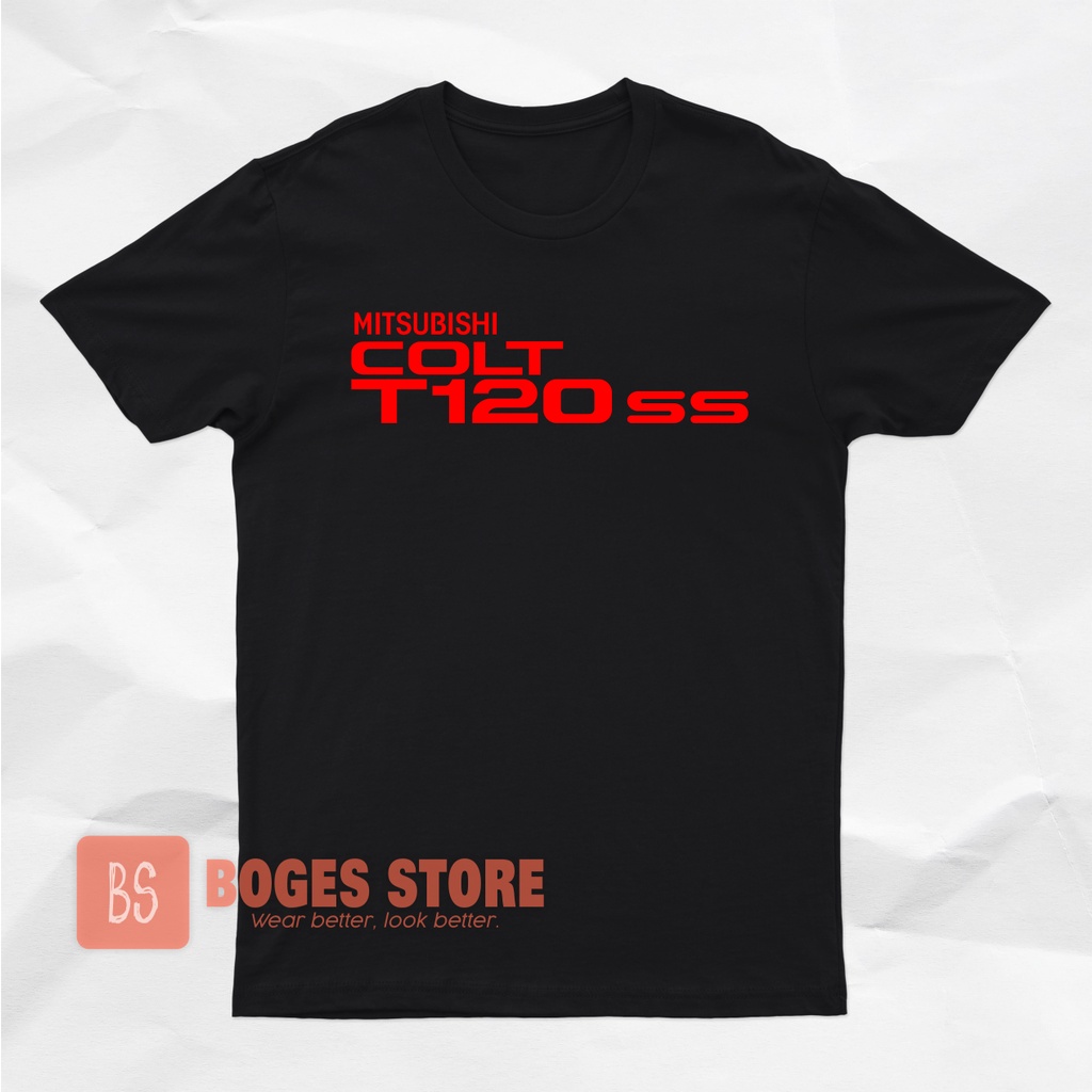 BOGES STORE - Kaos Distro Unisex Kaos Otomotif Mitsubishi Colt T120 SS