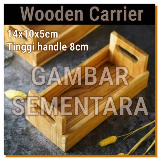 Wooden Carrier 14x10x5 Rustic style tas jinjing kayu tools storage box