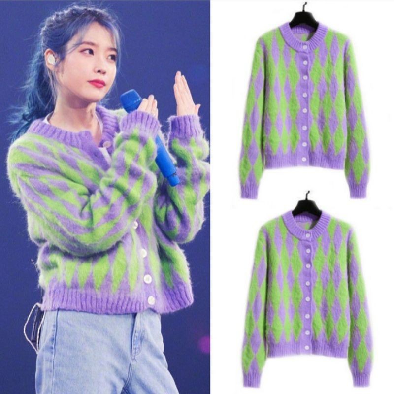IU diamond cardigan