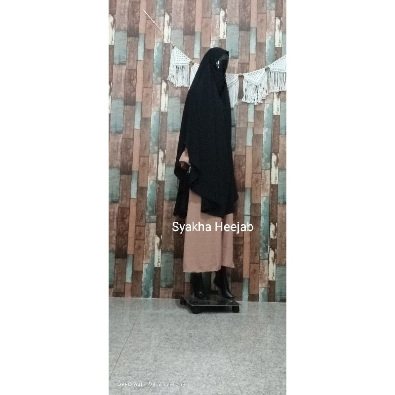 pelunasan set gamis + FK. hitam
