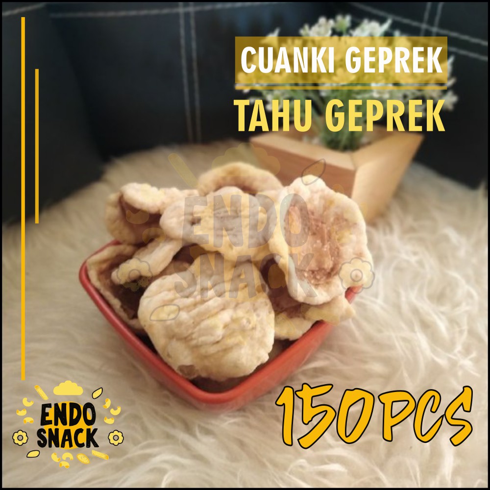 CUANKI GEPREK 150 Pcs Tahu Kotak Geprek Lidah Bulat Pelengkap Baso Aci, Seblak dan Cuanki