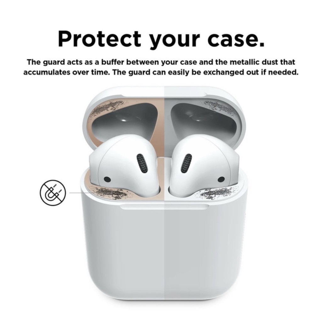 METAL DUST GUARD PROTECTOR AIRPODS 1 AIR PODS 2 STIKER PELINDUNG DEBU
