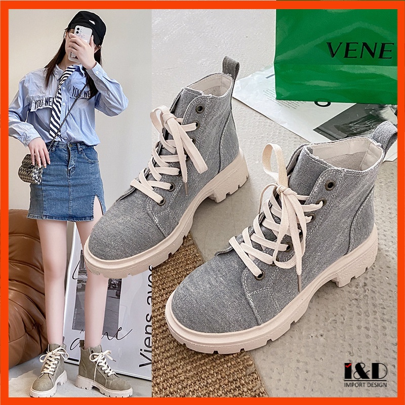 [ Import Design ] Sepatu Boots Wanita Import Boots Jeans Premium Quality ID159