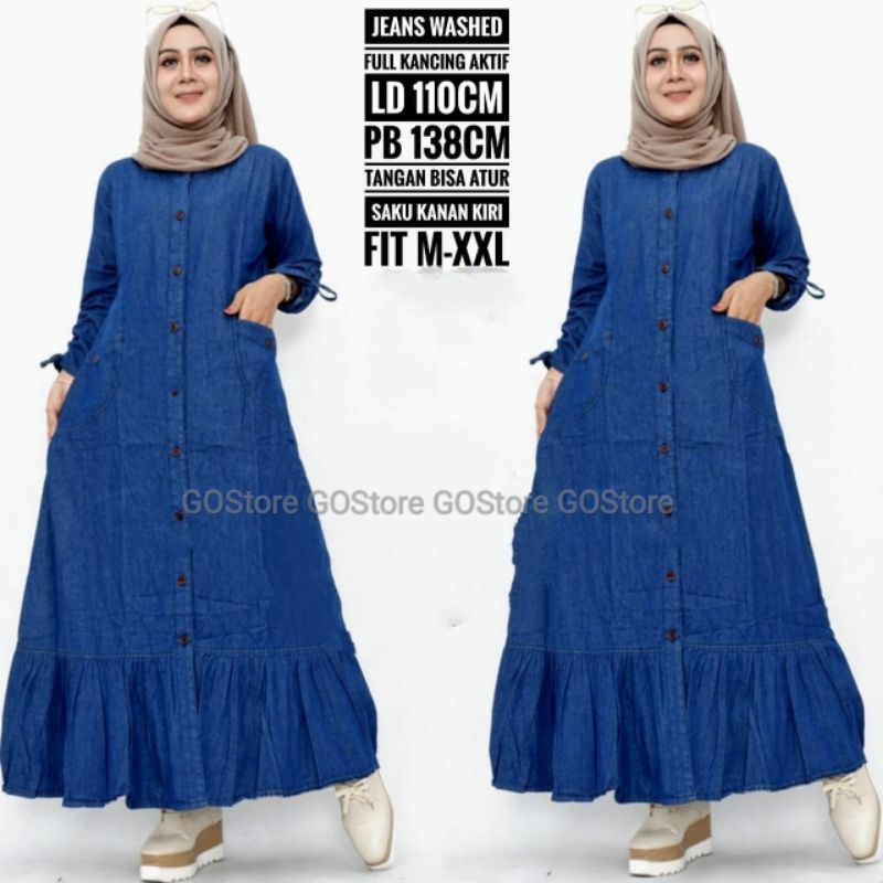 GAMIS JEANS WANITA TERBARU RECOMENDED | DRESS WANITA KEKINIAN