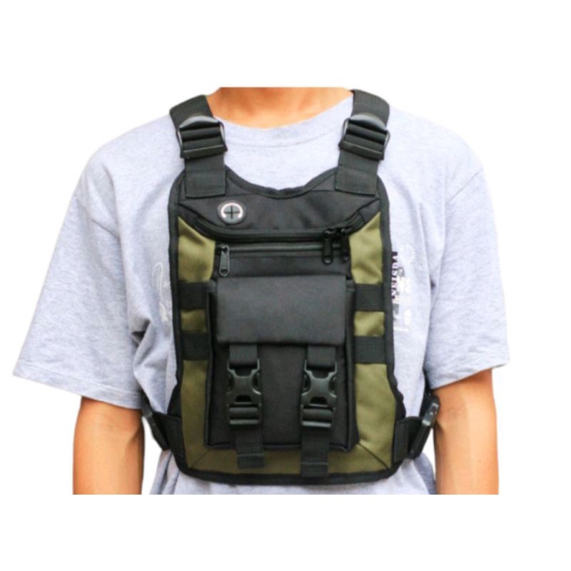 Tas dada tactical pria comono combo chest bag premium neisda