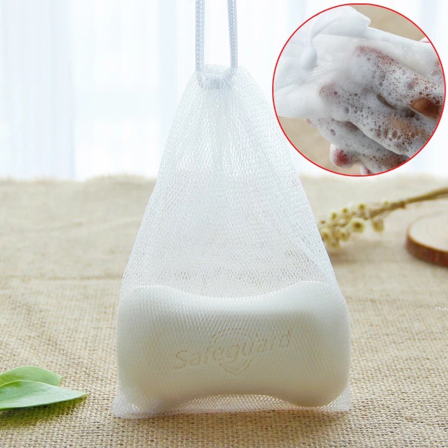 Kantong Jaring Pembuat Busa Jaring Halus untuk Sabun Batang Foaming Net Bath Shower Soap