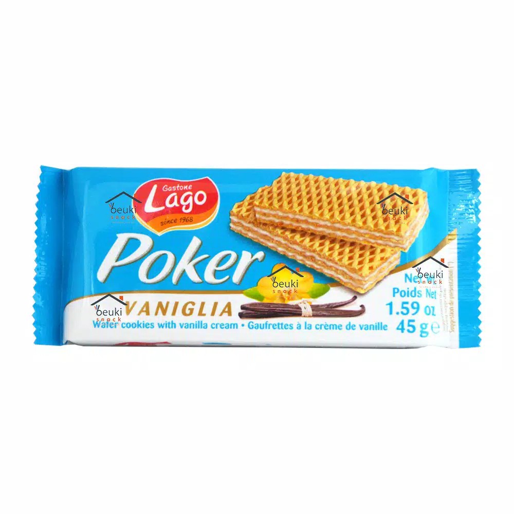 

ECERAN Gastone Lago Vanilla Kue Wafer Susu Vanila - 45gr