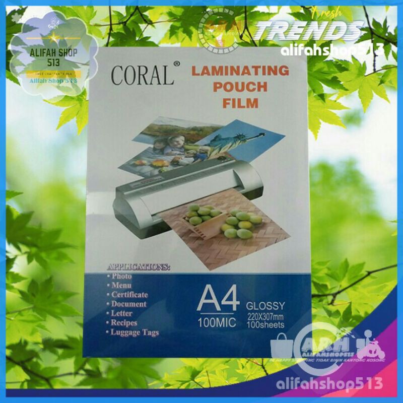 

PLASTIK LAMINATING A4 CORAL