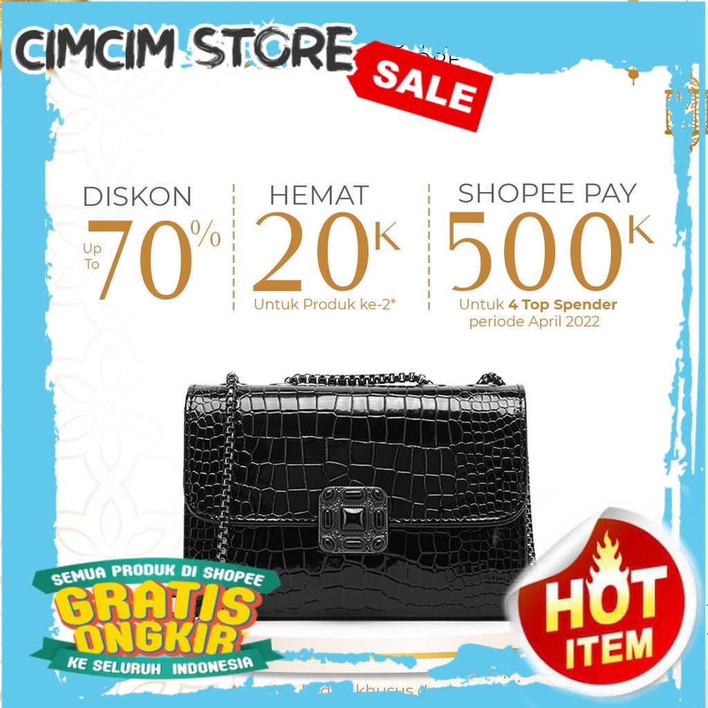 TAS SELEMPANG WANITA IMPORT TERMURAH / Ceka - Tas Selempang Wanita Import Bag Wanita Cewek Croco Min