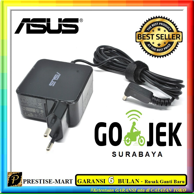ORIGINAL ADAPTOR CHARGER LAPTOP ASUS X201 X201E X202E S200 - Hitam
