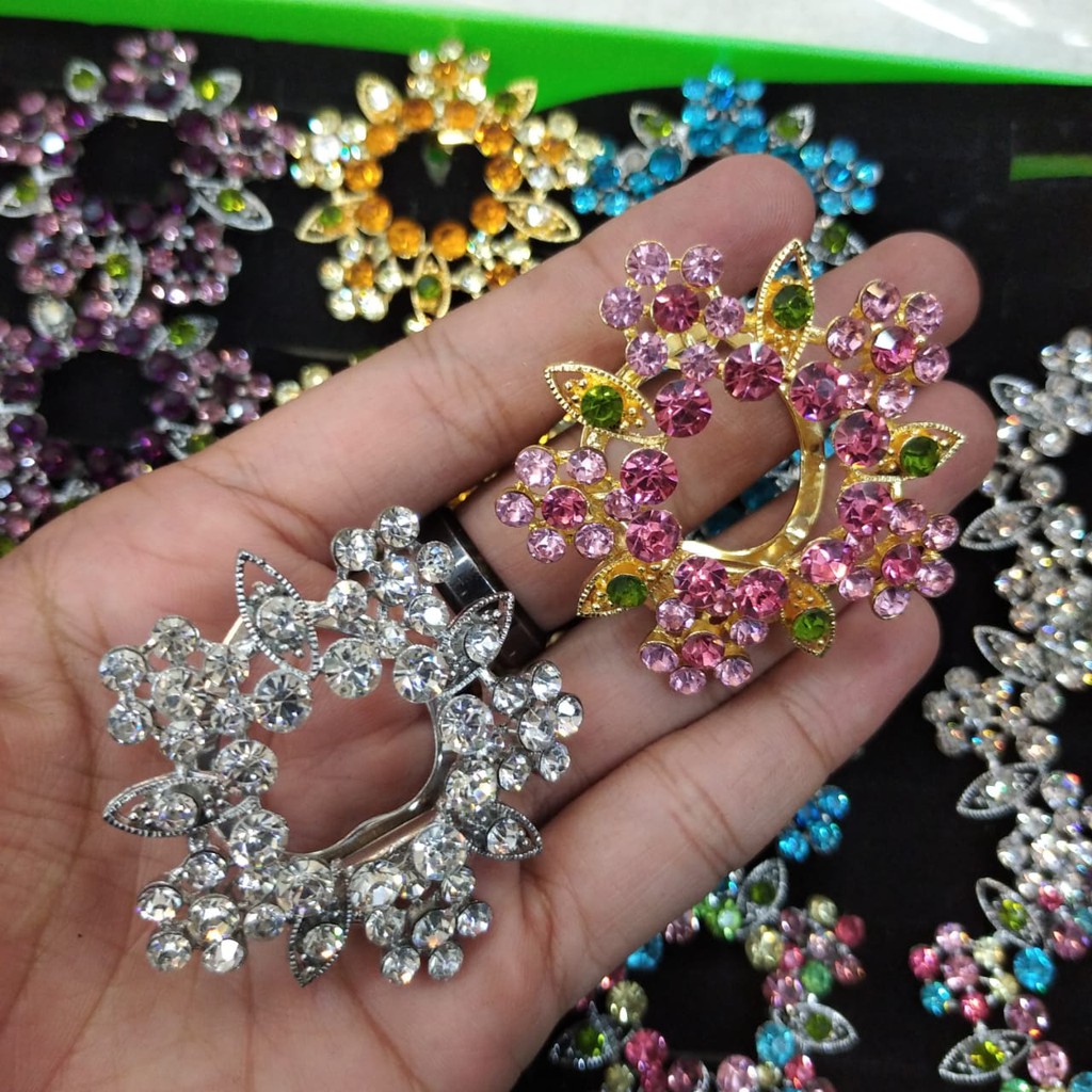 Bross Pin  jilbab brooch hijab bros bunga kebaya premium Tokopelanginicer