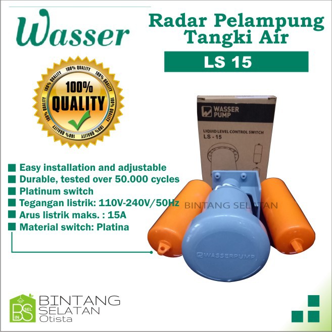 Radar Pelampung Tangki Air Wasser LS-15  Toren torn otomatis LS15