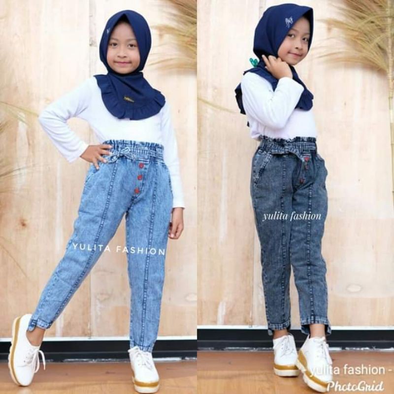 CELANA BAGGY JEANS ANAK 5-12thn // CELANA LEGGING JEANS ANAK TANGGUNG//CELANA JEANS ANAK PEREMPUAN