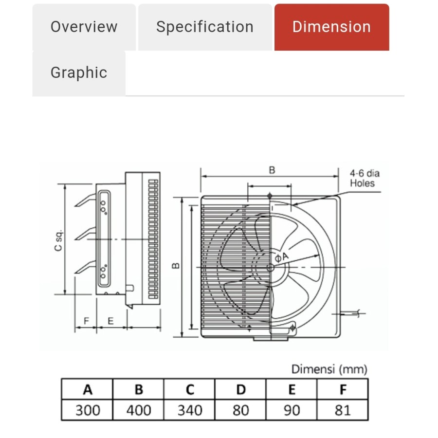 Exhaust fan KDK 30RQN 30 RQN