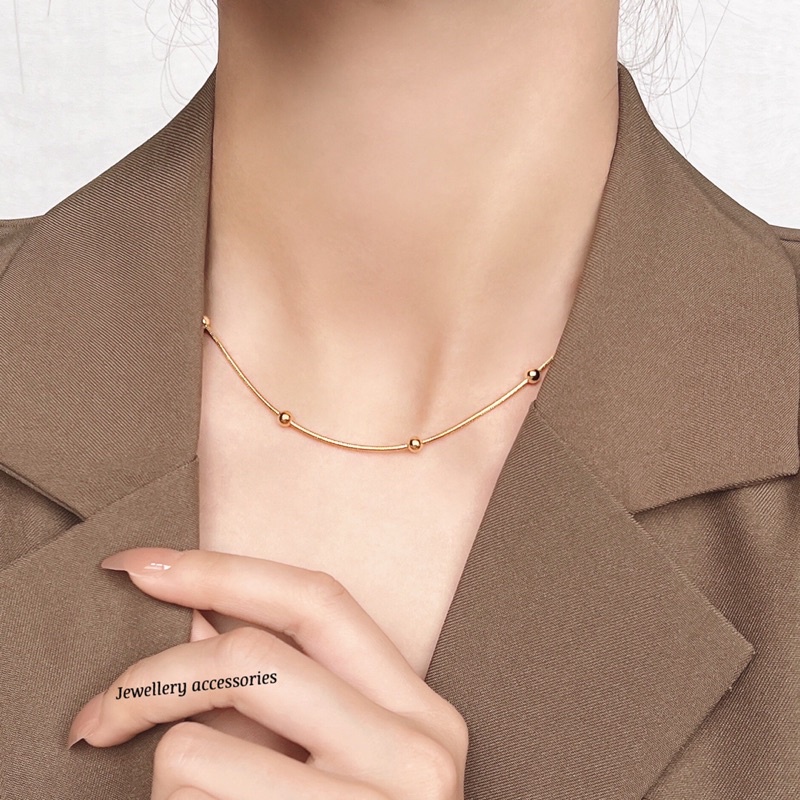 Kalung Titanium Biji Lada Wanita Sederhana