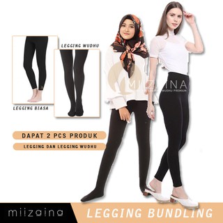 Bundling Legging dan Legging Wudhu Jempol Premium Bahan
