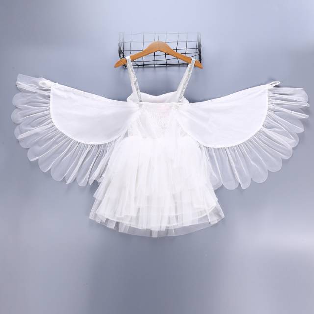 GA2673 PREMIUM SWAN DRESS GAUN PESTA ULANG TAHUN ANAK ANGSA IMPORT KOREA LUCU PUTIH