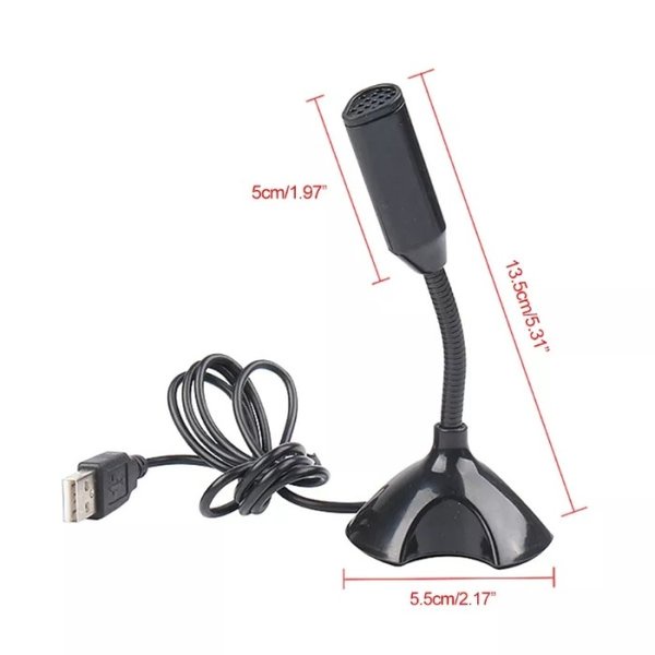 Microphone Mini USB Studio Speech Gaming Untuk PC Komputer Laptop