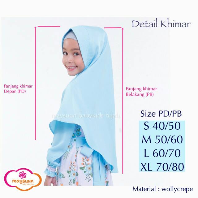 Khimar Anak Syari SERUNI PURPLE BLUE by MAYSUUN Baby Kids Hijab