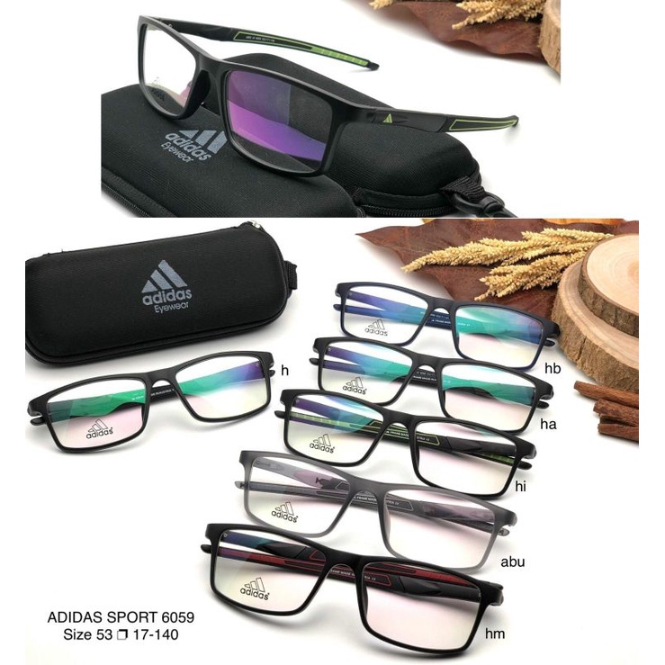 GROSIR TERMURAH || KACAMATA ADIDAS SPORT 6059 SUPER PREMIUM || KACAMATA MINUS ANTI RADIASI PRIA WANI